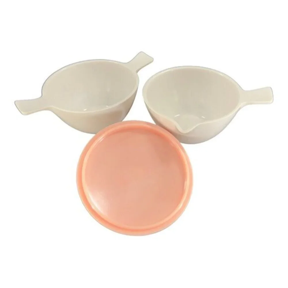 1960s Sun Valley Melmac Sugar And Creamer Set 2 Light Pink USA‎ Made Chicago IL